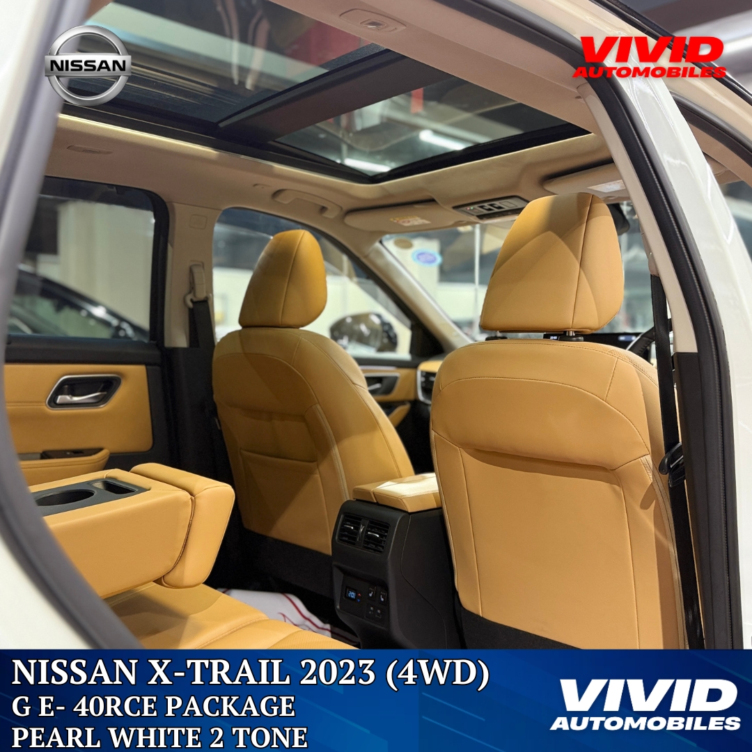 Nissan X-Trail GE e-4ORCE 4WD Nissan X-Trail White Pearl 2 Tone Nissan X-Trail Hybrid SUV Nissan X-Trail 2023 for sale Nissan X-Trail Japan import