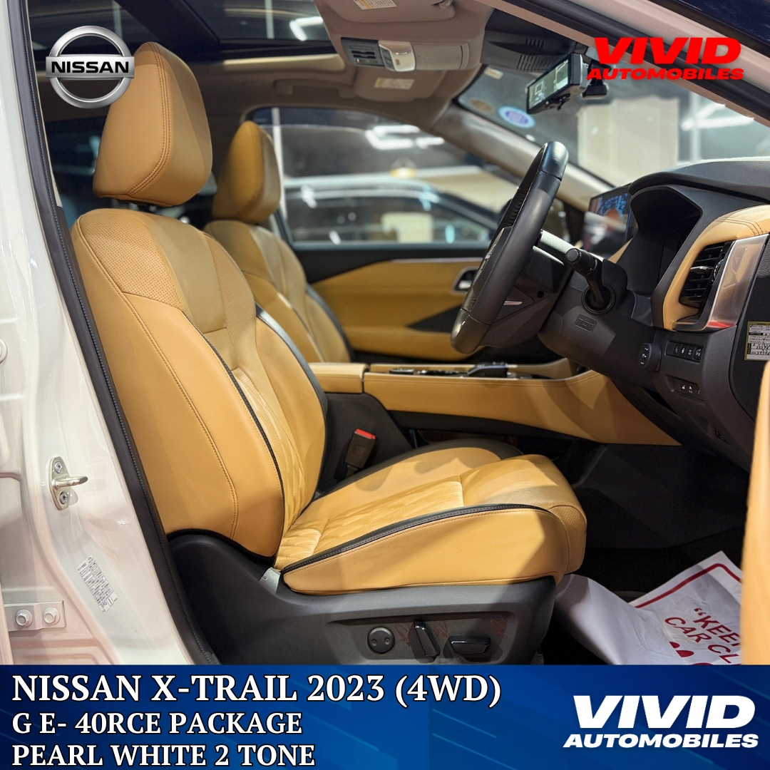 Nissan X-Trail GE e-4ORCE 4WD Nissan X-Trail White Pearl 2 Tone Nissan X-Trail Hybrid SUV Nissan X-Trail 2023 for sale Nissan X-Trail Japan import