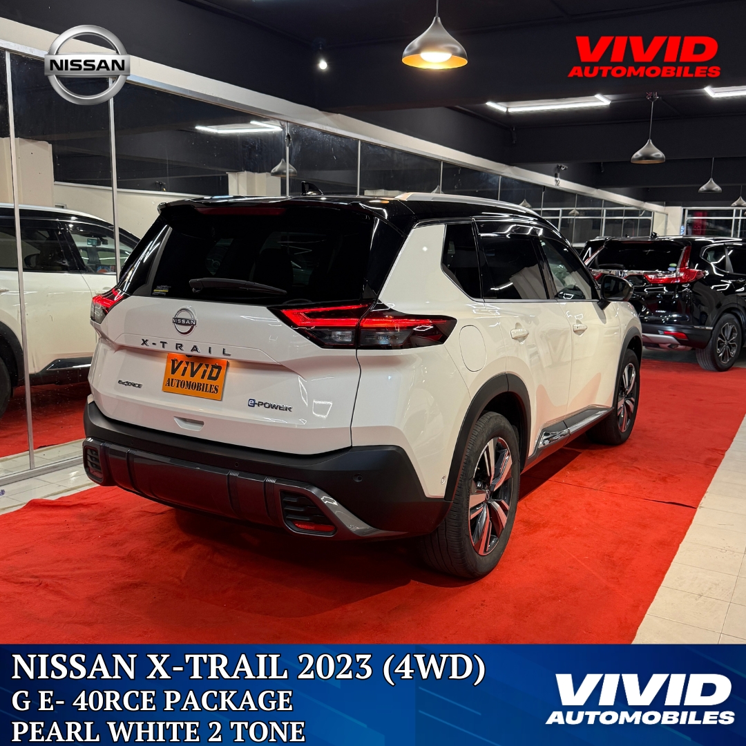 Nissan X-Trail GE e-4ORCE 4WD Nissan X-Trail White Pearl 2 Tone Nissan X-Trail Hybrid SUV Nissan X-Trail 2023 for sale Nissan X-Trail Japan import
